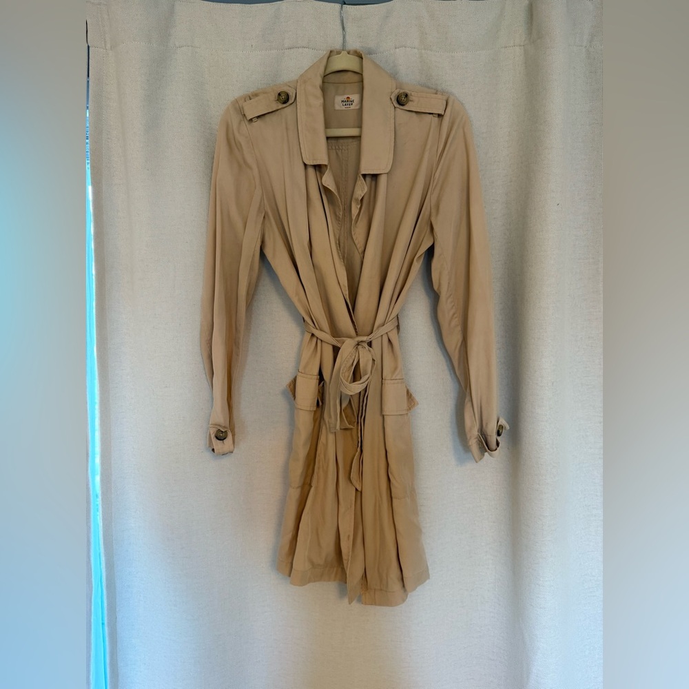Marine Layer Tan Trench Coat